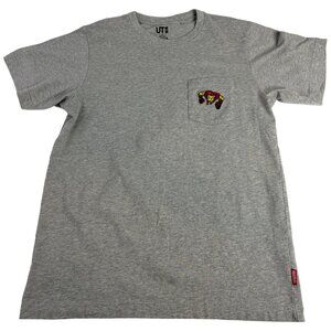 UT Marvel X Jason Polan Men's T Shirt Retro Iron Man S Grey Red Yellow